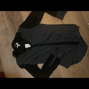 Polka Dot Button Down Blouse